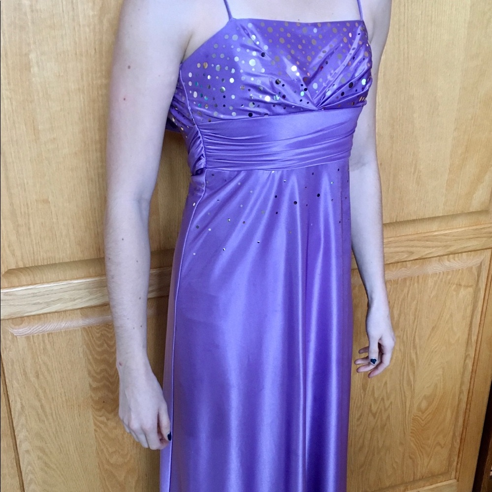 Women long purple prom dress